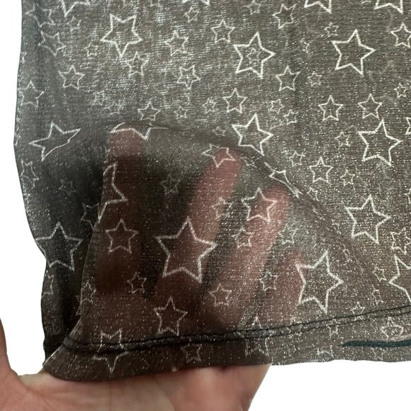 LAST CHANCE NWT One Teaspoon x Free People Mesh Sensory Star Metallic Tee s - Picture 6 of 12